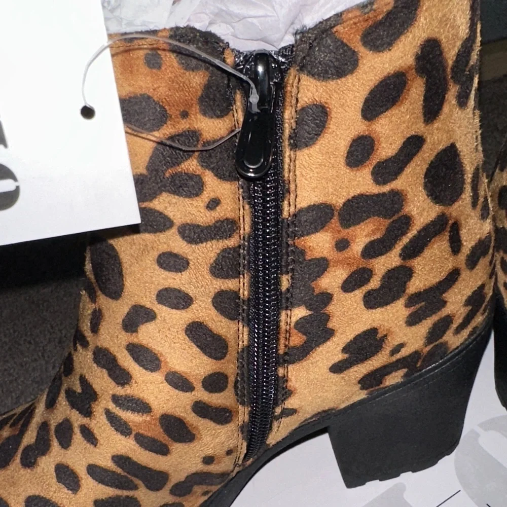 Stylish Leopard Print Ankle Booties